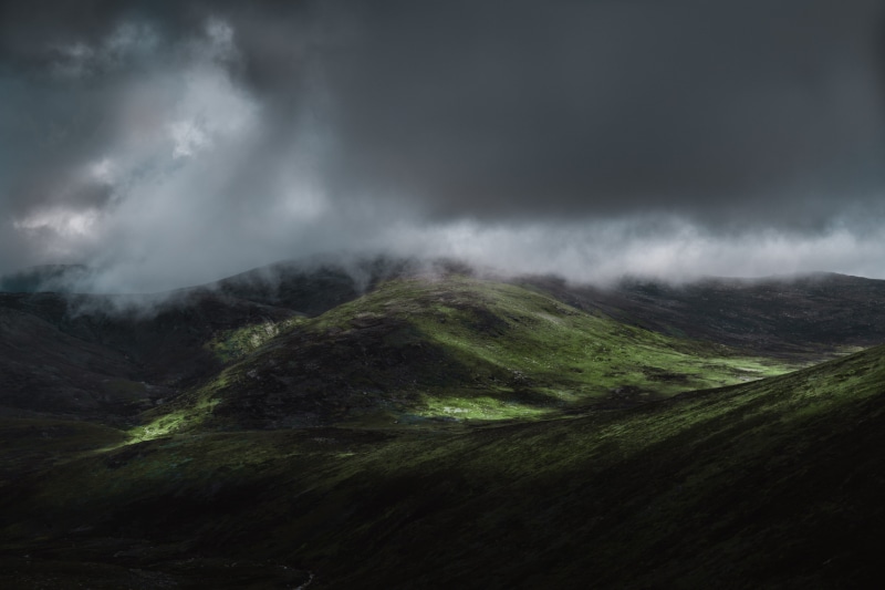 environment, photography, landscape, hill, moody, cloudy, cloud - sky, view, mountain, green hills, storm, gloomy, overcast, thunderstorm, green, hike