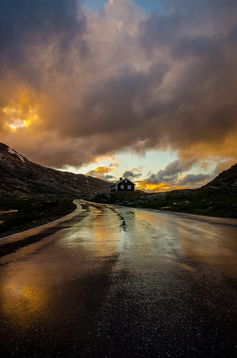 2K, cloud, home, wet, street, sky, storm, beauty in nature, road, scenics - nature, landscape, near, wet road, black, remote, environment, no people, photography