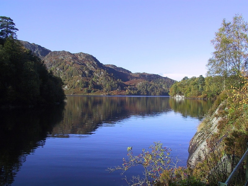 lake, hd, hills, water, Scotland, nature, katrine, art, lakes, 480P, Loch