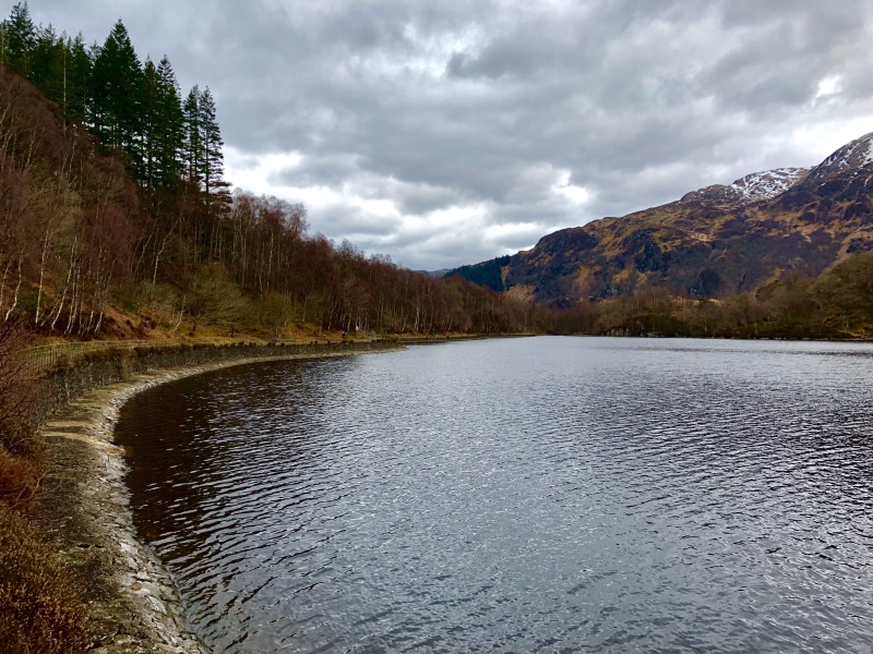 mountain range, water, loch, tranquil scene, scenics - nature, katrine, sky, lake, tree, nature, no people, day, idyllic, beauty in nature, waterfront