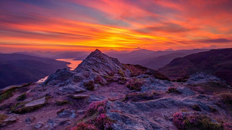 summit, mount scenery, nature, solid, scotland, environment, no people, 1080P, dramatic landscape, dramatic sky, land, rock - object, mountain, united kindgom
