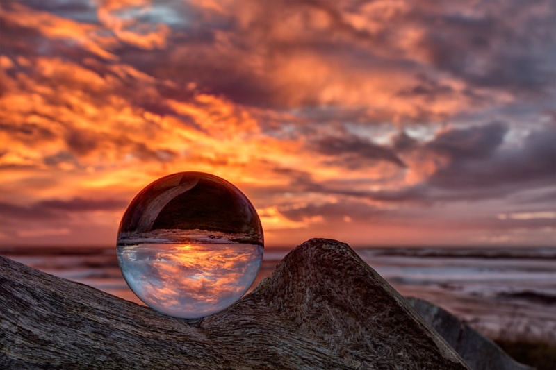 Promote, boulder, ball, Church, f2, USM, 70mm, St, Cwyfan, Remote, HDR, 480P, Anglesey, Island, crystal ball, glass, Control, top, Sundown, gray, clear