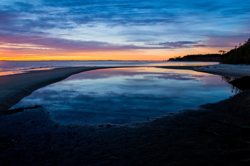body, dawn, landscape, sky, dusk, pensacola, sea, Blue Bayou, reflection, beach, landscape photography, sunset, near, pool, water, island, beauty In Nature