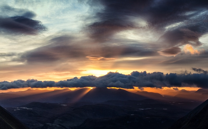 Impressive, astonishing, Scotland, unitedkingdom, Landscape, Scenery, Sunrise, Europe, westhighlands, 5K, dundonnell, sunbeam, Highlands, Mountains, Beautiful