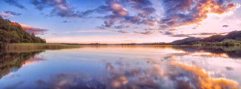Europe, idyllic, tranquility, lake, outdoors, Nature, Sunset, scenics - nature, Scotland, mountain, 8K, travel destinations, no people, cloud - sky, lagoon