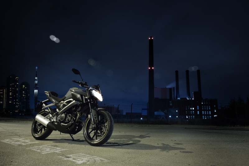 Motorcycle, Vehicle, Yamaha, Night, Yamaha MT-125, 4K