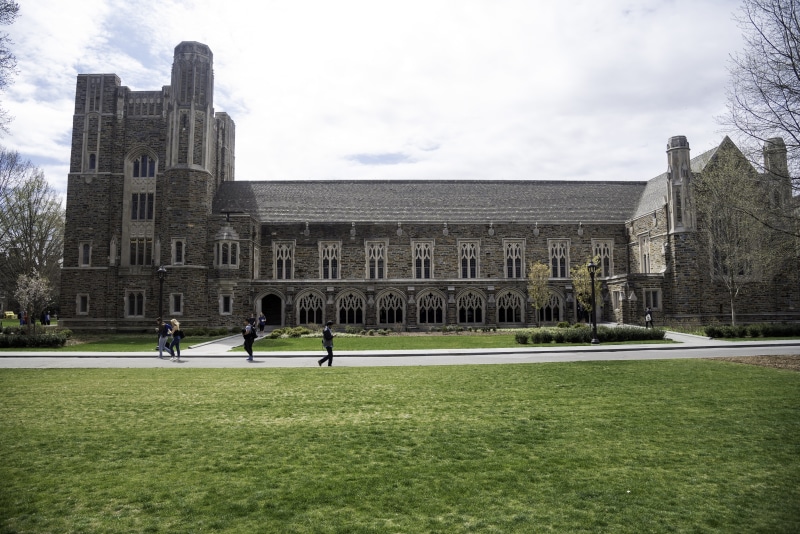 duke university, architecture And Buildings, photos, lawn, nature, carolina, men, the past, history, architecture, real people, Duke University Chapel