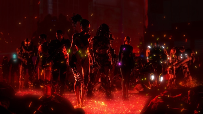 glowing, starcraft, sparks, motion, leisure activity, Zero Suit Samus, city, celebration, outdoors, Half Life, Metroid, arts culture and entertainment