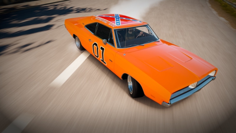 speed, Forza Horizon 2, high angle view, wheel, 1080P, drift, transportation, blurred motion, orange color, Forza Horizon, orange cars, taxi, city, road trip