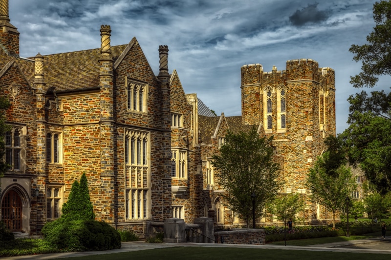 colleges, education, city, no people, durham, historic, building exterior, built structure, buildings, tree, building, schools, old, cloud - sky, architecture