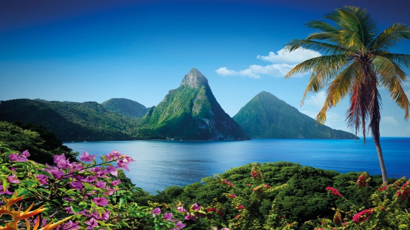 saint, lucia, island, hd, 2K, piton, mountain, gros, caribbean
