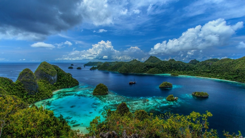 tropical, hd, islands, 2K, landscape, mountain, indonesia