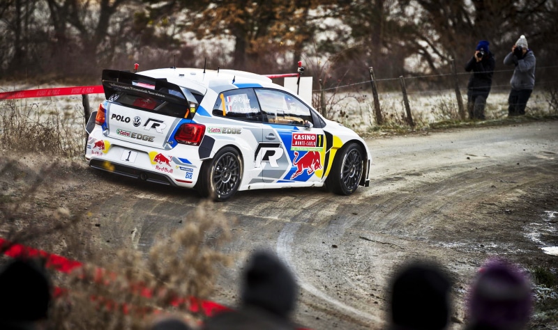 Sebastien Ogier, land vehicle, adult, car, group of people, motion, track and field, incidental people, Rally, mode of transportation, competitive sport