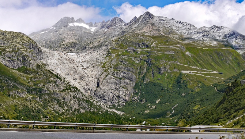 environment, furka, coniferous tree, transportation, road, steep, central switzerland, rhônequelle, cold temperature, nature, mountain, rock - object, mountain range