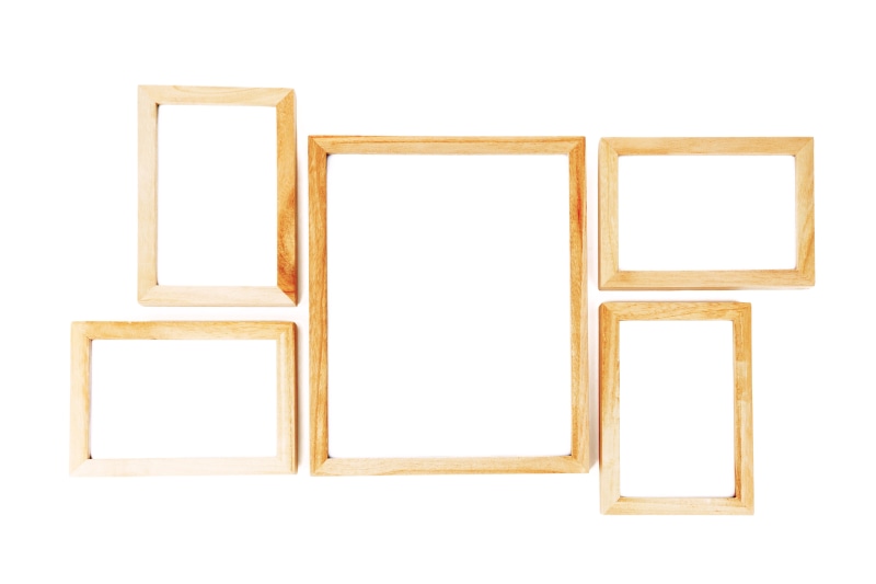paintings, five, shape, wooden, art and craft, photo, wood, art museum, portrait, cut out, photography, exhibition, no people, frame, indoors, museum, blank