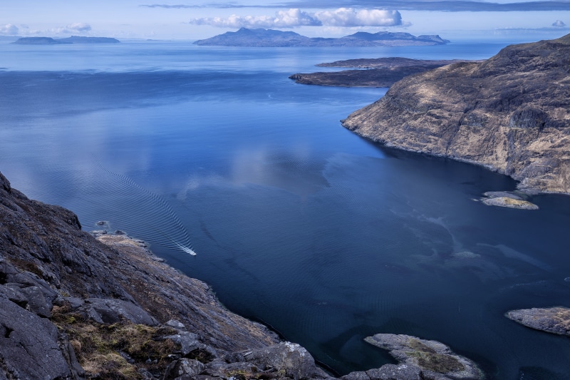 rock, island, Scotland, mountain, bod, Loch Coruisk, 5K, Canon 6D, Landscape, surrounded, Isle of Skye, rock mountain, water, scenics, coastline, nature