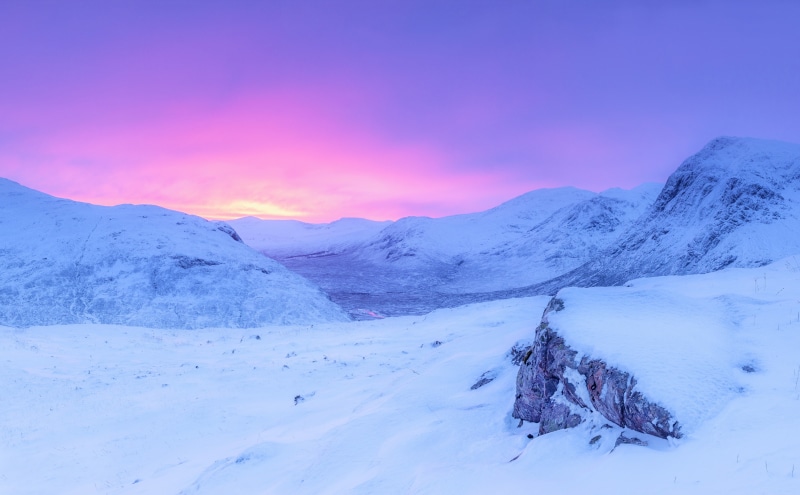Beautiful, sunset, Scenery, Snow, White, Seasons, sky, Picturesque, rannochmoor, Snowy, Nature, Mountains, Cold, moor, snowcapped mountain, unitedkingdom