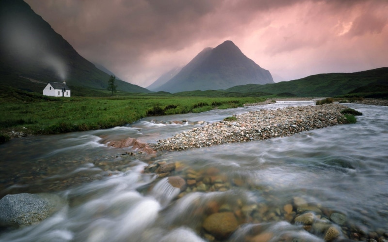 background, sisters, coe, desktop, scotland, glencoe, three, hd, nam, bian, river, 1080P, valley, bidean