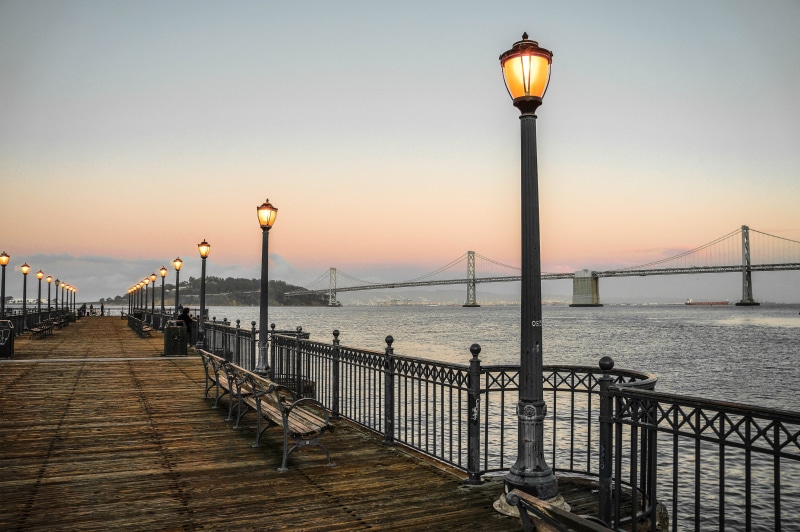 followme, love, bay  bridge, francisco, lamps, san, twitter, dock, day, famous Place, me, 5K, uSA, Pier, architecture, bridge - Man Made Structure, f4f