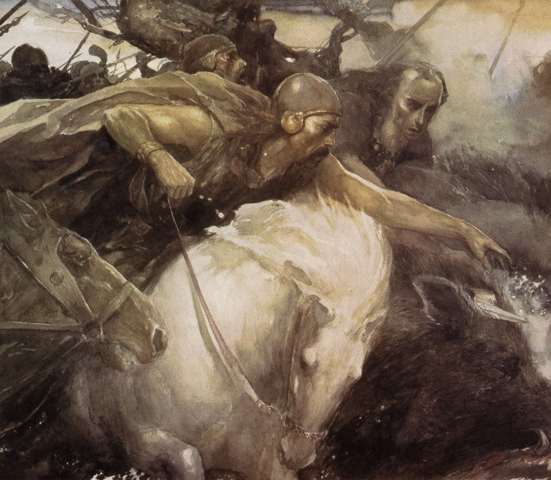 representation, 720P, marine, animal wildlife, close-up, human representation, vertebrate, boars, painting, no people, water, war, underwater, mammal