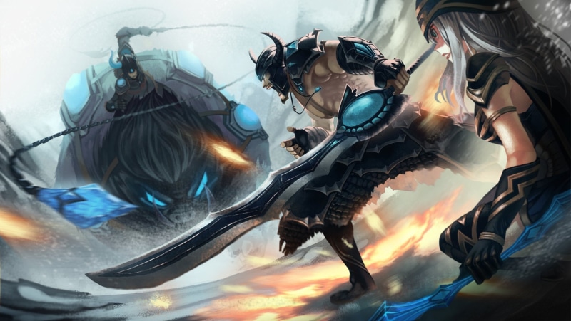 Archer, Sejuani (League Of Legends), League Of Legends, 1080P, Video Game, Boar, Battle, Sword, Bow, Tryndamere (League of Legends), Ashe (League Of Legends