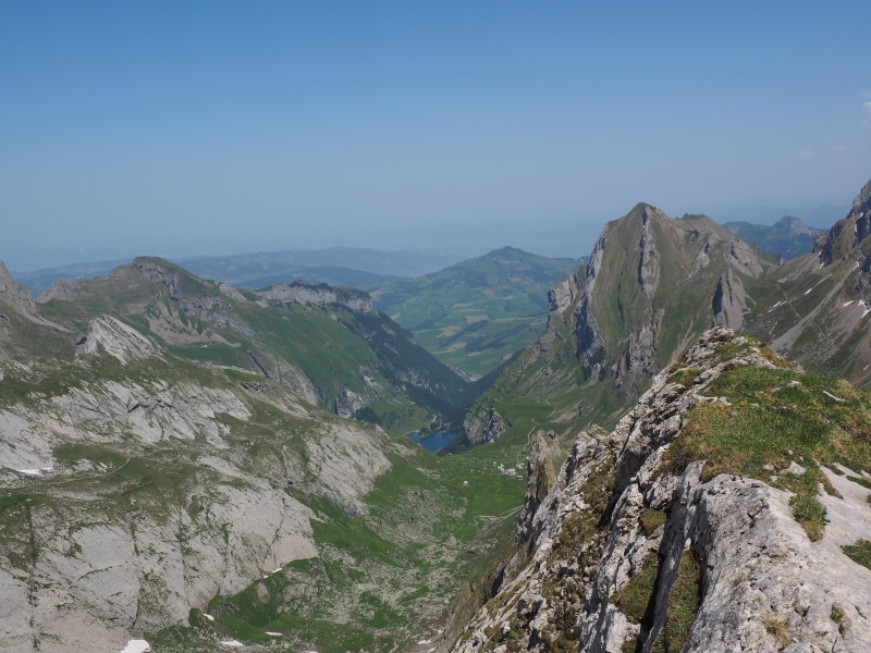 clear sky, ebenalp, no people, mountains, alpine, seealpsee, rock, non-urban scene, scenics - nature, environment, schaeffler, säntis region, formation