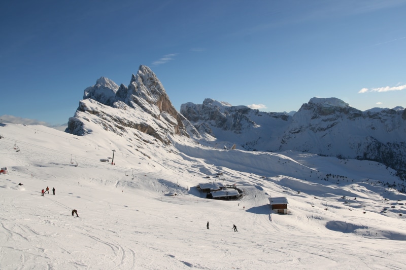 environment, tranquil scene, sky, white color, non-urban scene, altoadige, seceda, south tyrol, sudtirol, tranquility, blue, Dolomites, winter, mountain peak