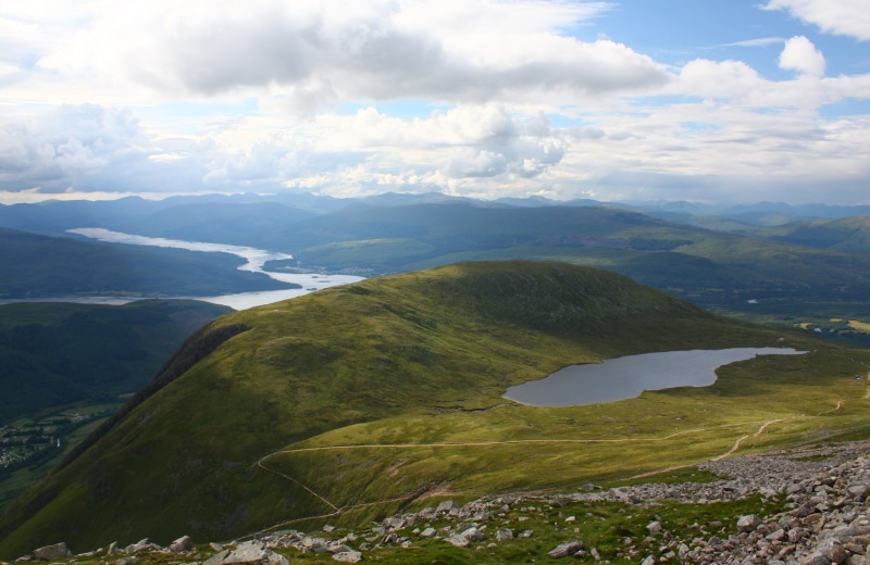 mountain, aerial, green, hill, loch eil, environment, beauty in nature, mountain range, lochaber, photography, land, non-urban scene, range, remote, high angle view