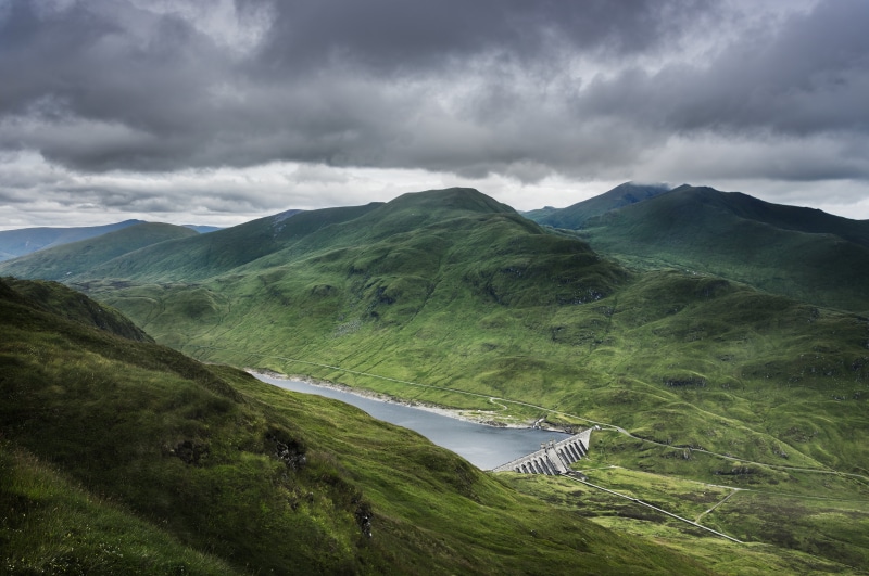 summer, mountain, loch, gray, 5K, sky, daytime, grass, cloud - Sky, nature, lawers, Ben Lawers, Ridge, outdoors, Highlands, dam, Meall nan Tarmachan, scenics