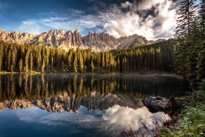 Alto Adige, 1080P, Karersee, evening light