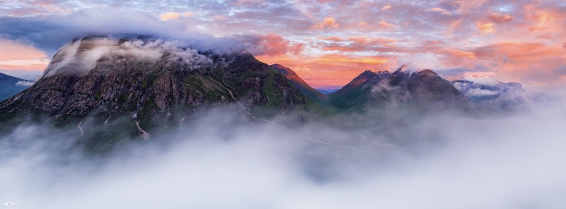 Scotland, Wilderness, visit, canon6d, morningmist, Scottish, panorama, buachailleetivemor, europe, Scenery, places, glencoe, Mist, pine tree, Photography