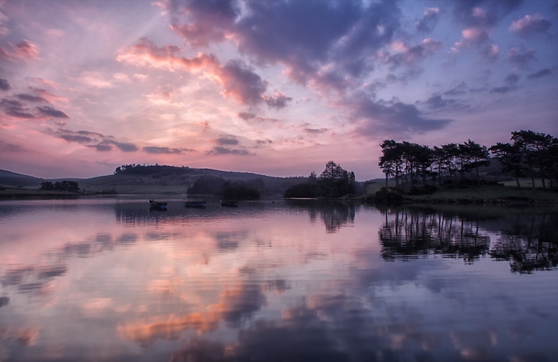water, Kilmacolm, outdoors, landscape, sunrise - Dawn, beauty In Nature, sunset, clouds, 4K, body, Reflection, summer, reflections, nature, silhouette