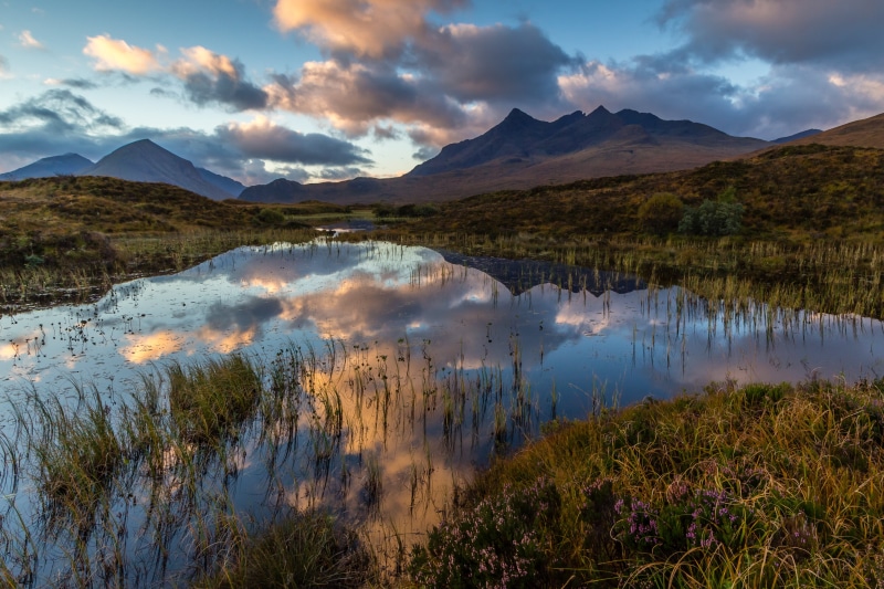 reflection, green, lake, Sligachan, green grass, canon, scenics, Caol, body, cloudy, Skye, sky, hills, body of water, sgurr  nan  gillean, beauty In Nature