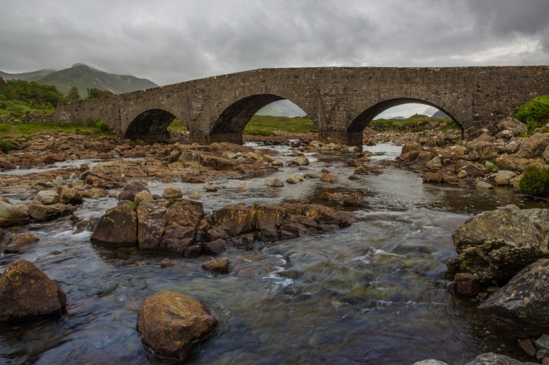 highlands and islands, nature, transportation, scotland, sky, outdoors, sligachan, arched, clouds, architecture, rock, connection, scenics - nature, outdoor