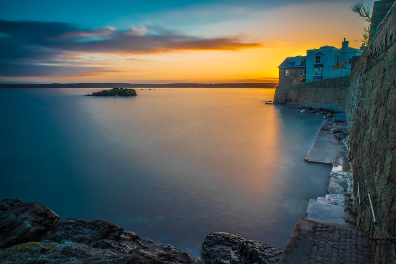 sea, 1080P, United Kingdom, stairs, europe, England, long exposure, body, coastline, amazing, canon fd, Cornwall, building, body of water, united, scenery