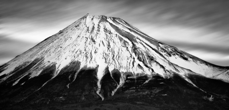 Volcanoes, Black and White, Mount Fuji, 1080P, Japan, Volcano