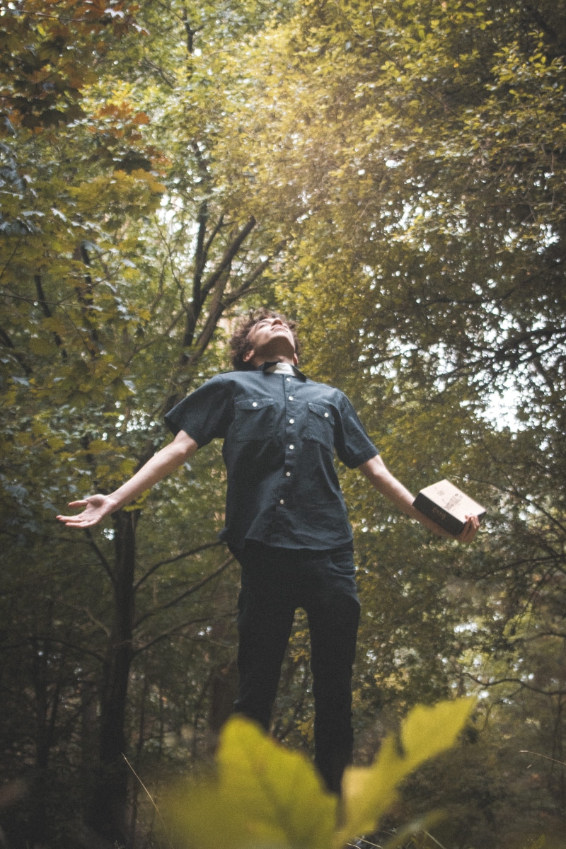 lord, arms raised, human arm, full length, trees, beauty in nature, men, day, one person, jump, nature, outdoors, leisure activity, plant, pray, arms outstretched