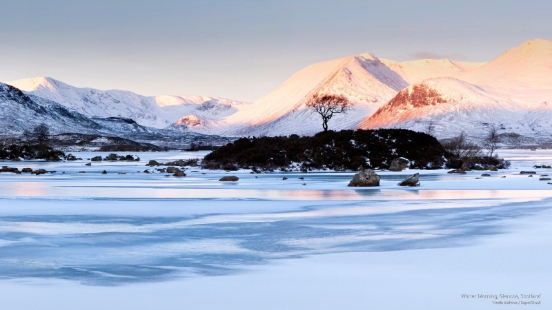 glencoe, 2K, scotland, Winter, morning