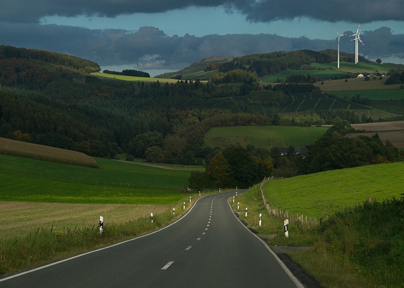 winter sowing, tranquility, direction, asphalt, the way forward, light, mountains, road, shadow, wind power, agriculture, field, tranquil scene, vegetables