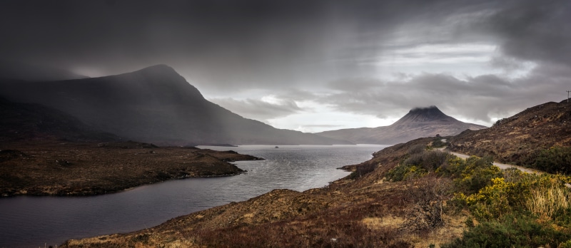 nature, 8K, body of water, outdoors, water, travel, daytime, mountain, Loch, fjord, hills, landscape, panorama, river, gray, iceland, cloudy, rocks, grass