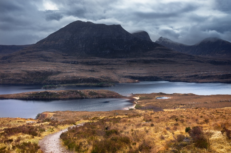 landscape, Coigach, outdoor, nature, cloud - Sky, grass, storm  clouds, iceland, photography, hill, Up, Stacking, Stac Pollaidh, river, 5K, Tuath, Loch