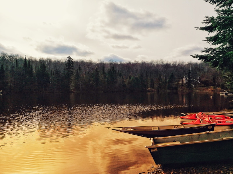4K, rowboat, fiddler lake resort, mille-isles, transportation, day, sky, scenics - nature, canada, no people, mode of transportation, outdoors, moored