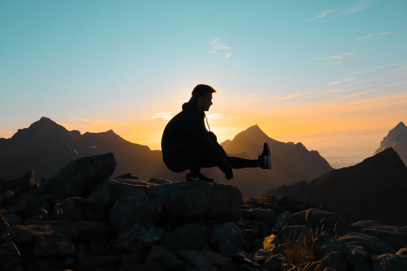 sunset, top, running, healthy Lifestyle, asia, sport, nature, orange, workout, adventure, pose, beauty In Nature, backpack, teal, journey, sunrise, cliff