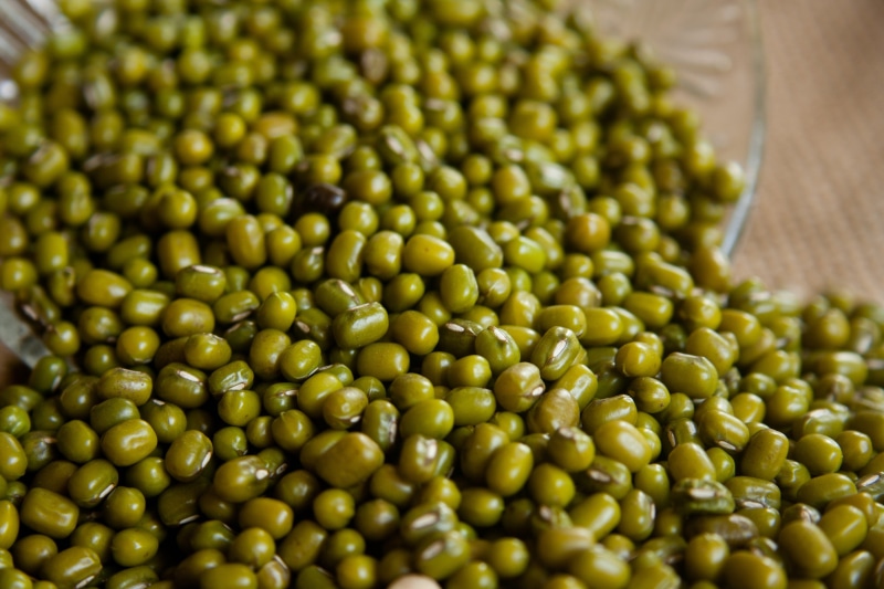 food and drink, wellbeing, food, green gram, beans, raw food, close-up, selective focus, legume family, indoors, healthy eating, freshness, still life