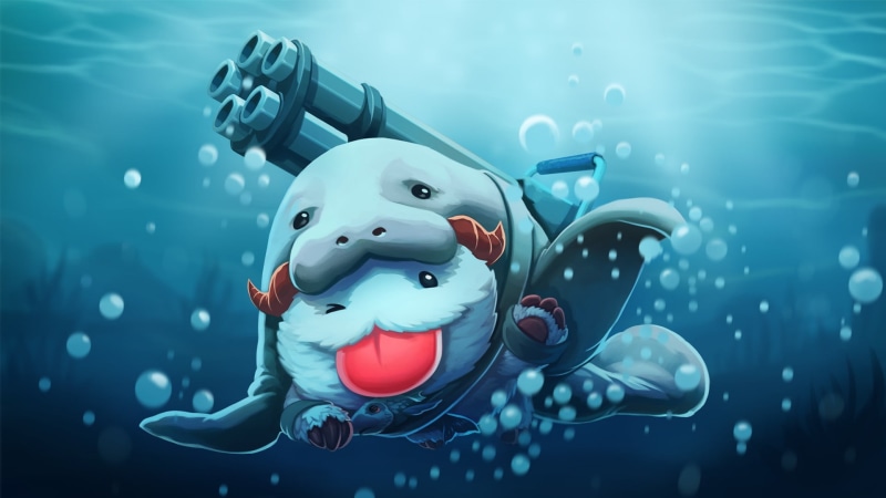cute, water, Ultra Rapid Fire, gray, underwater, single object, technology, 1080P, toy, blue, illustration, representation, puppy, robot, human representation