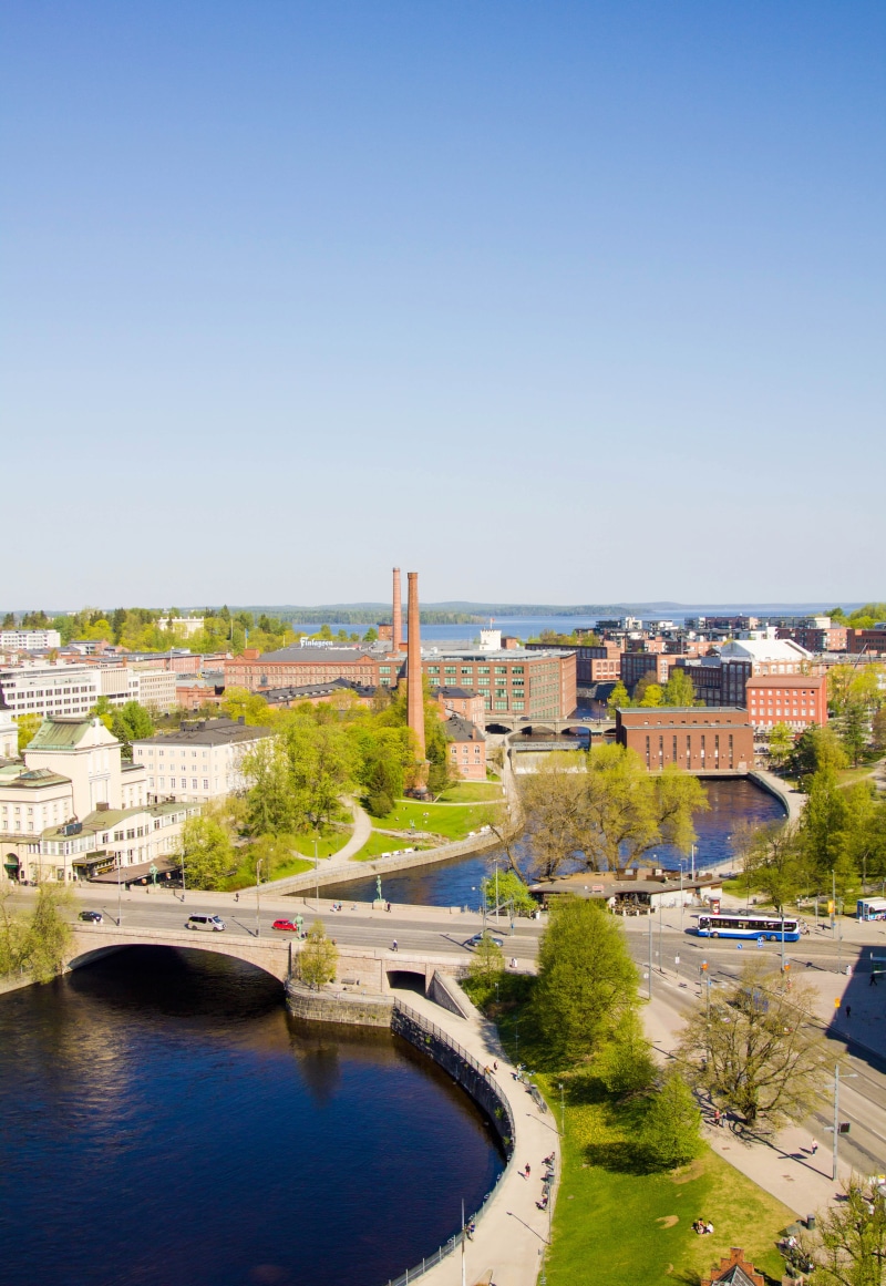 kesä, finlayson, rapid, finland, suomi, residential district, tree, clear sky, building exterior, 4K, high angle view, built structure, day, tampere, kaupunki