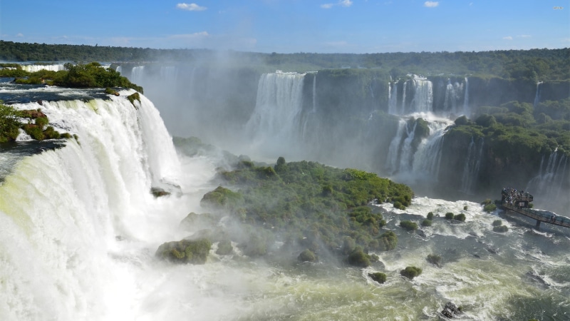 long exposure, water, day, beauty in nature, block, motion, power in nature, plant, splashing, waterfall, 4K, Iguazu Falls, outdoors, waterfalls, blurred motion
