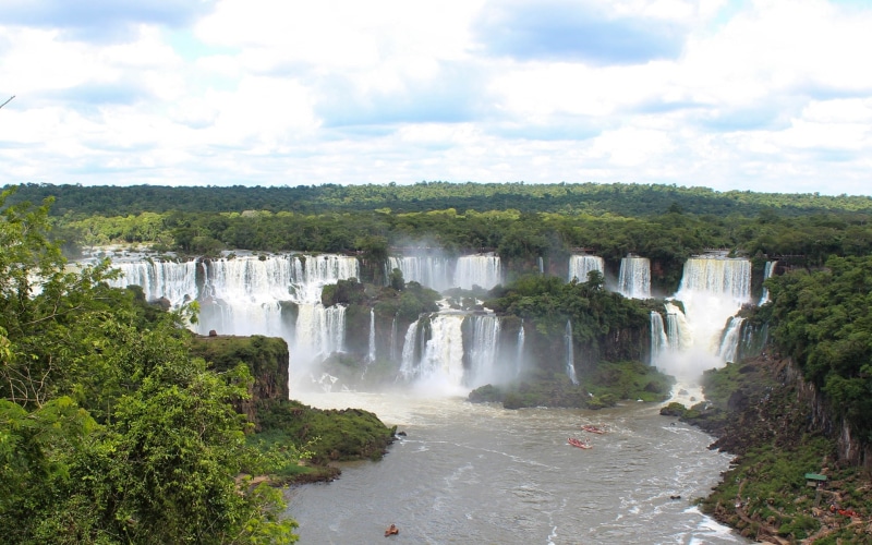 Beautiful, 1080P, Waterfalls, Falls, Boats, Landscape, Nature, Iguazu