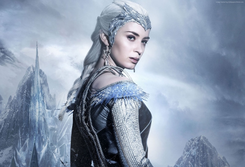 hairstyle, young adult, snow, Best Movies, beautiful woman, Emily Blunt, one person, The Huntsman Winters War, portrait, fashion, clothing, digital composite