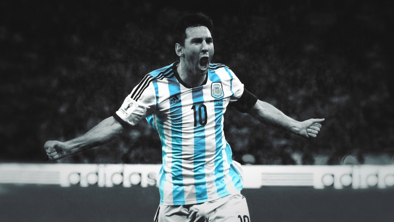 one person, Argentina, young men, competitive sport, young adult, Lionel Messi, lifestyles, effort, sportsman, night, clothing, front view, competition